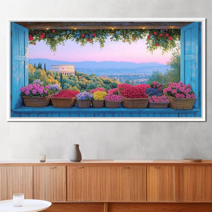 Tuscan Garden Splendor Vista Canvas Wall Art
