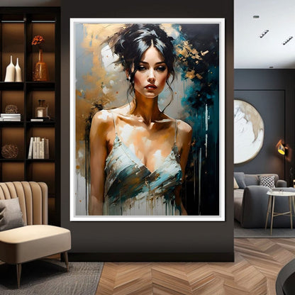 Female Portrait 0012 Canvas Wall Art