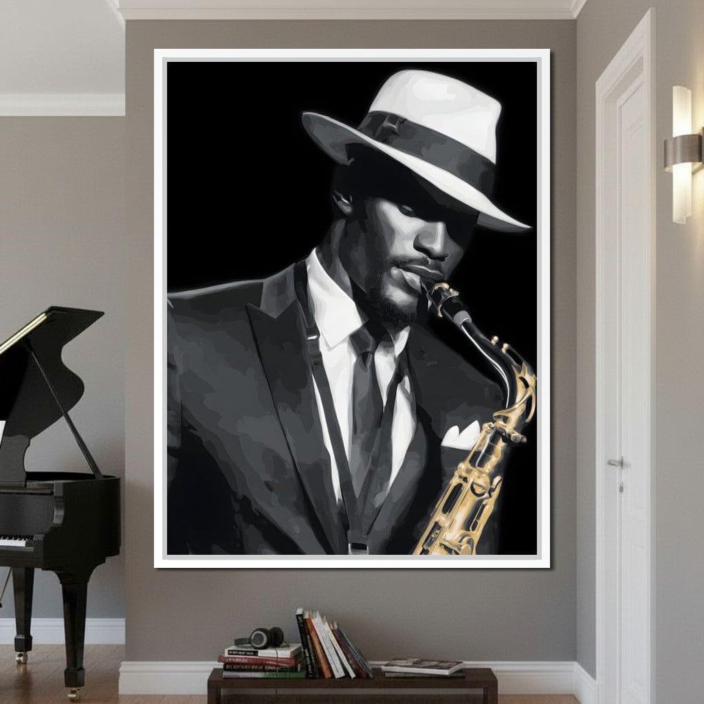 Midnight Jazz Saxophone Groove Canvas Wall Art