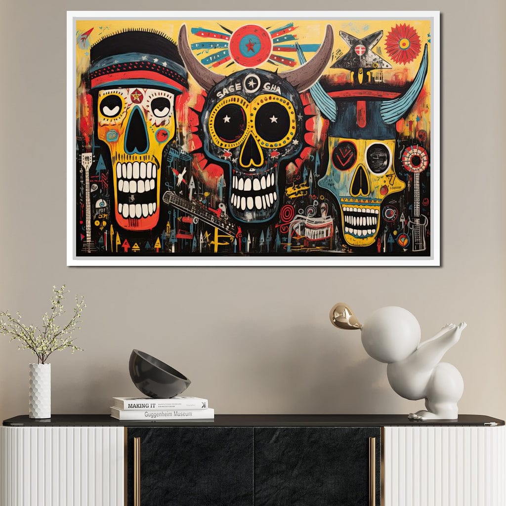 Vibrant Tribal Spirit Montage Canvas Wall Art
