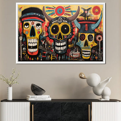 Vibrant Tribal Spirit Montage Canvas Wall Art