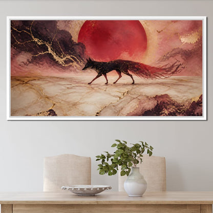Gold Vein Fox Spirit Canvas Wall Art