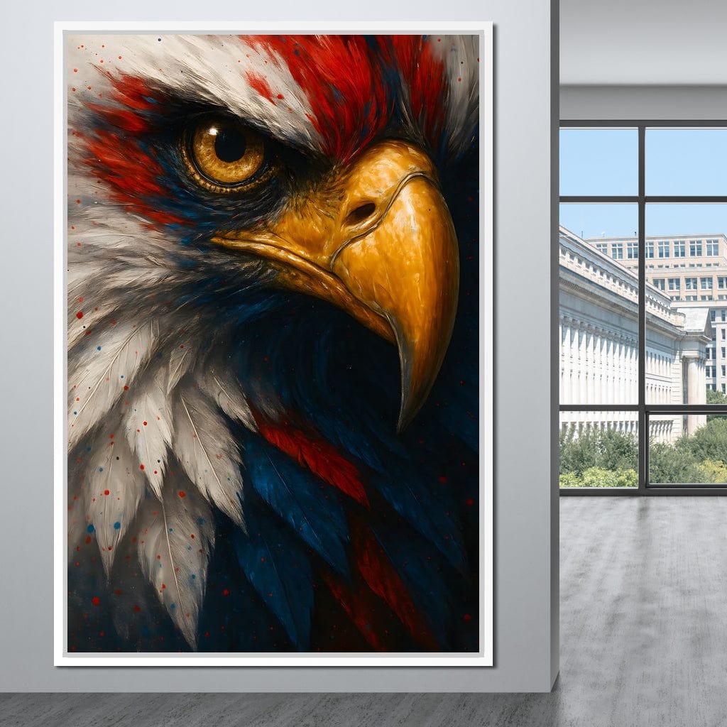 Majestic Gaze of Freedom Canvas Wall Art