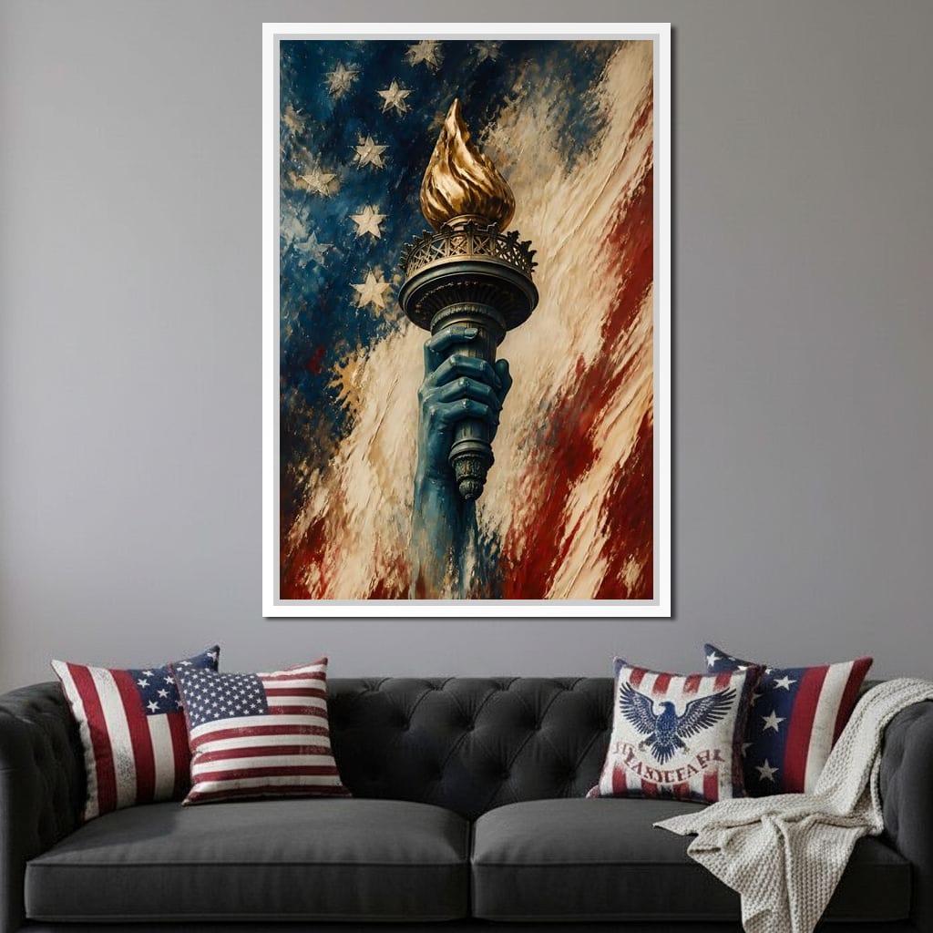 Liberty Igniting The Storm Canvas Wall Art