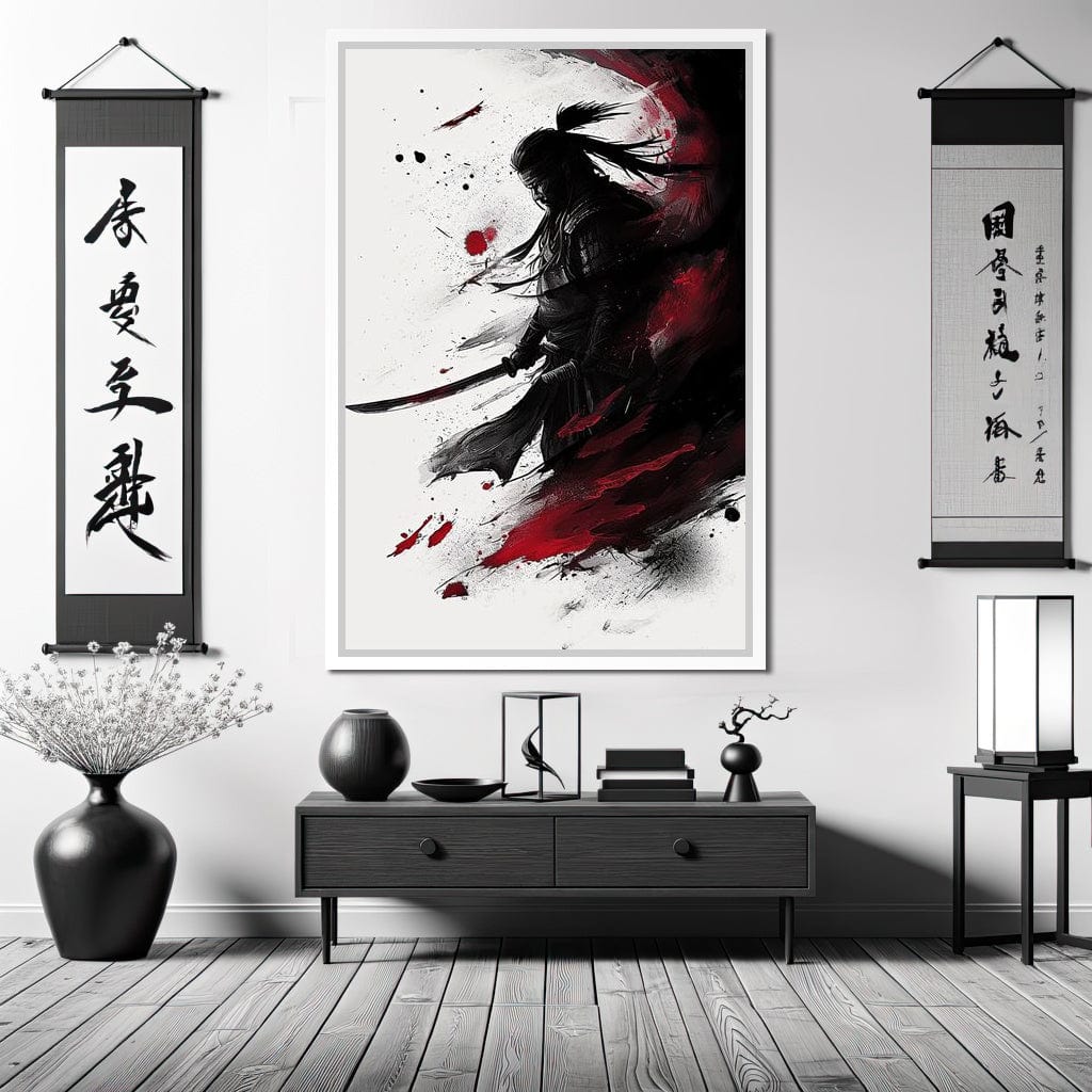 Samurai Chaos Canvas Wall Art