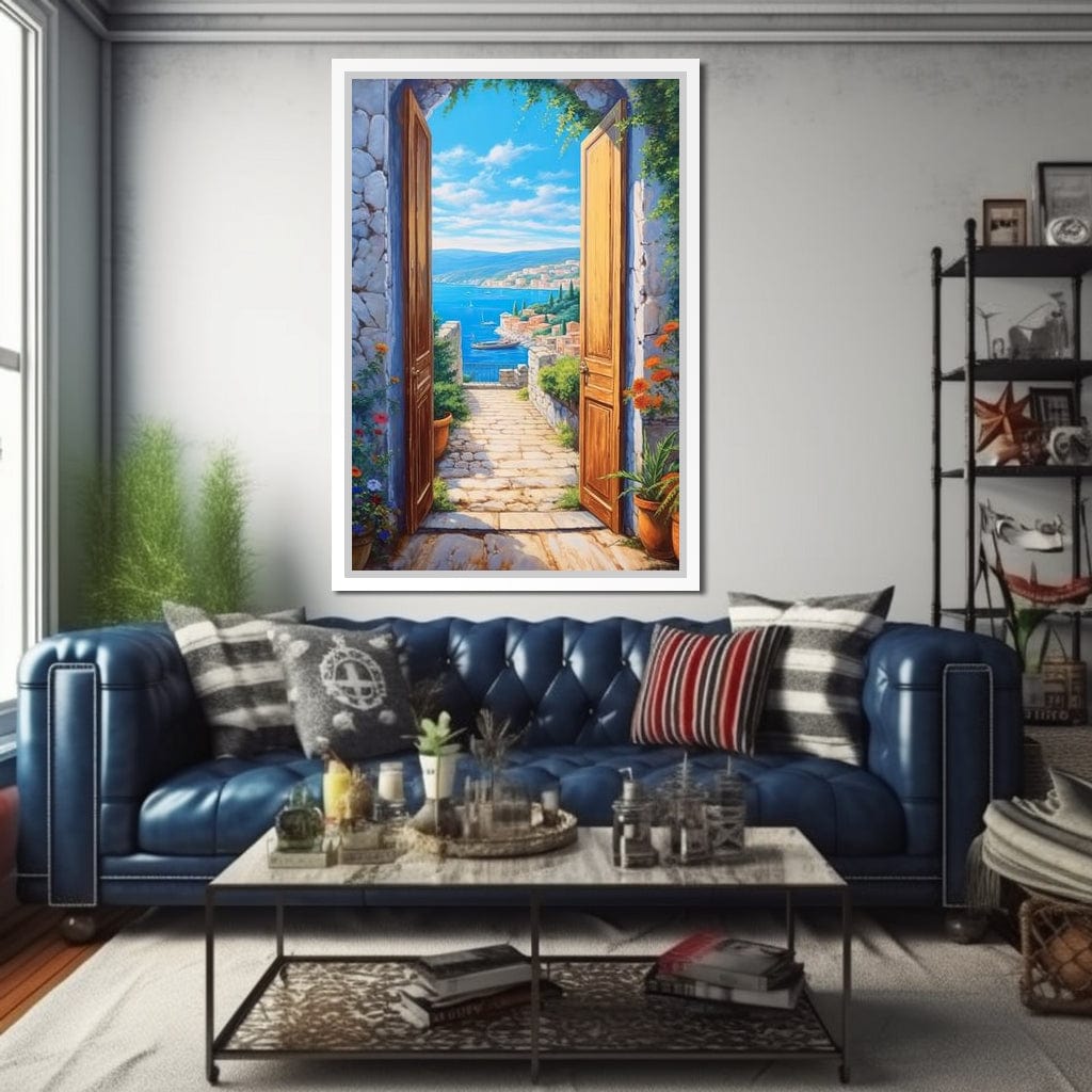Open Door to the Sea Canvas Wall Art
