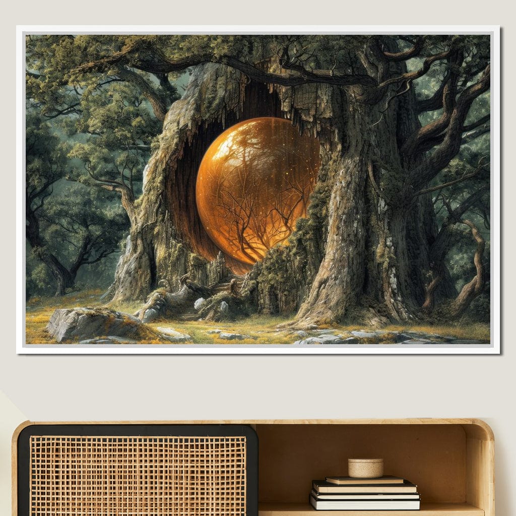 The Glowing Core of Gaia Canvas Wall Art