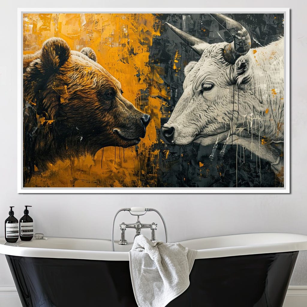 Bear & Bull Majestic Beast Enchantment Canvas Wall Art