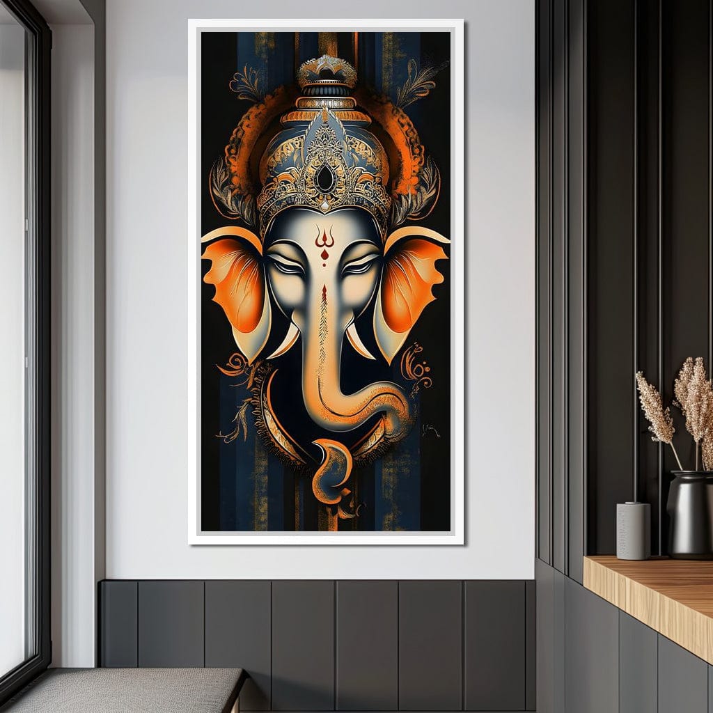 Divine Graceful Ganesha's Blessing Canvas Wall Art