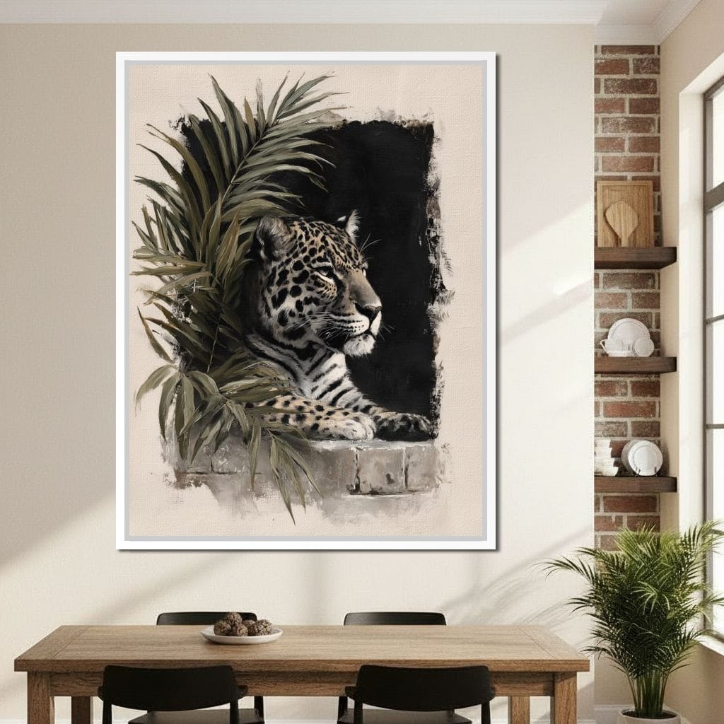 Silent Watcher at Stone Edge Canvas Wall Art