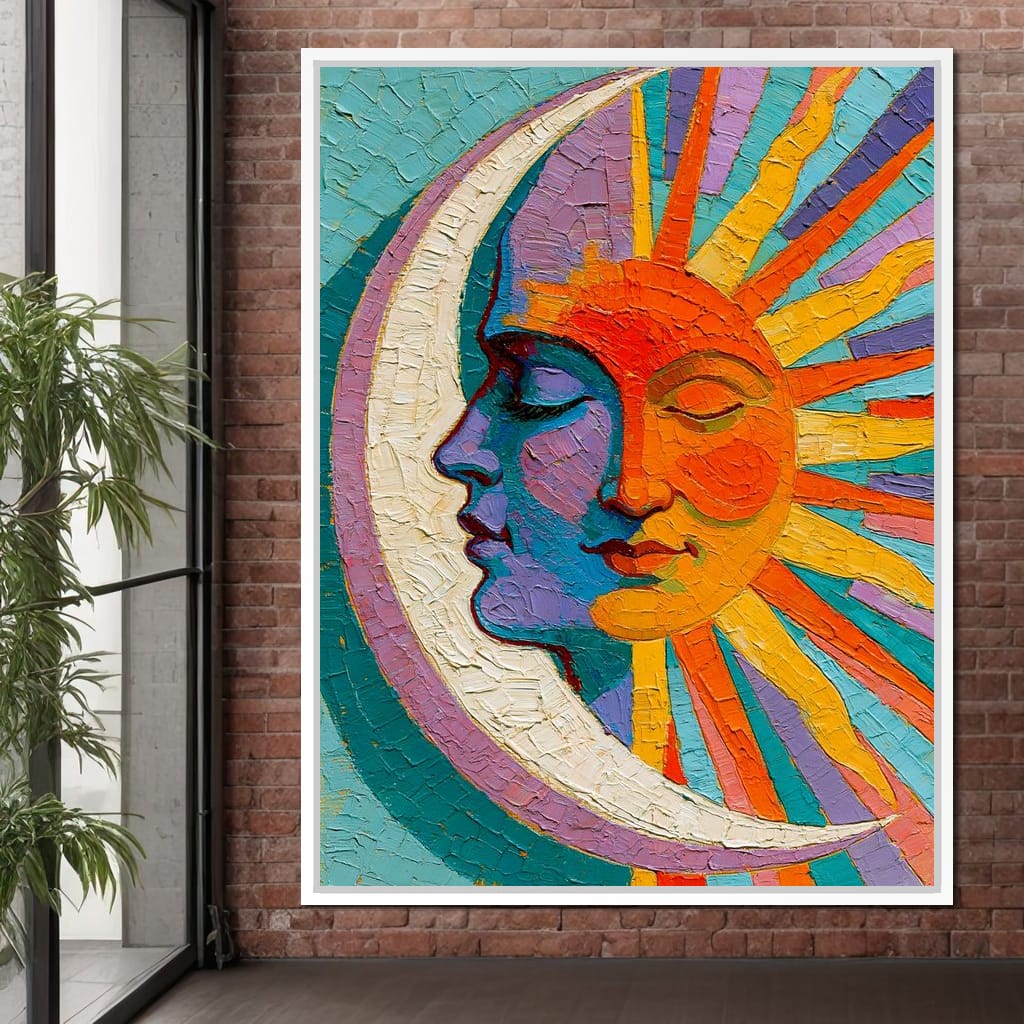 Celestial Union Of The Divided Day Canvas Wall Art