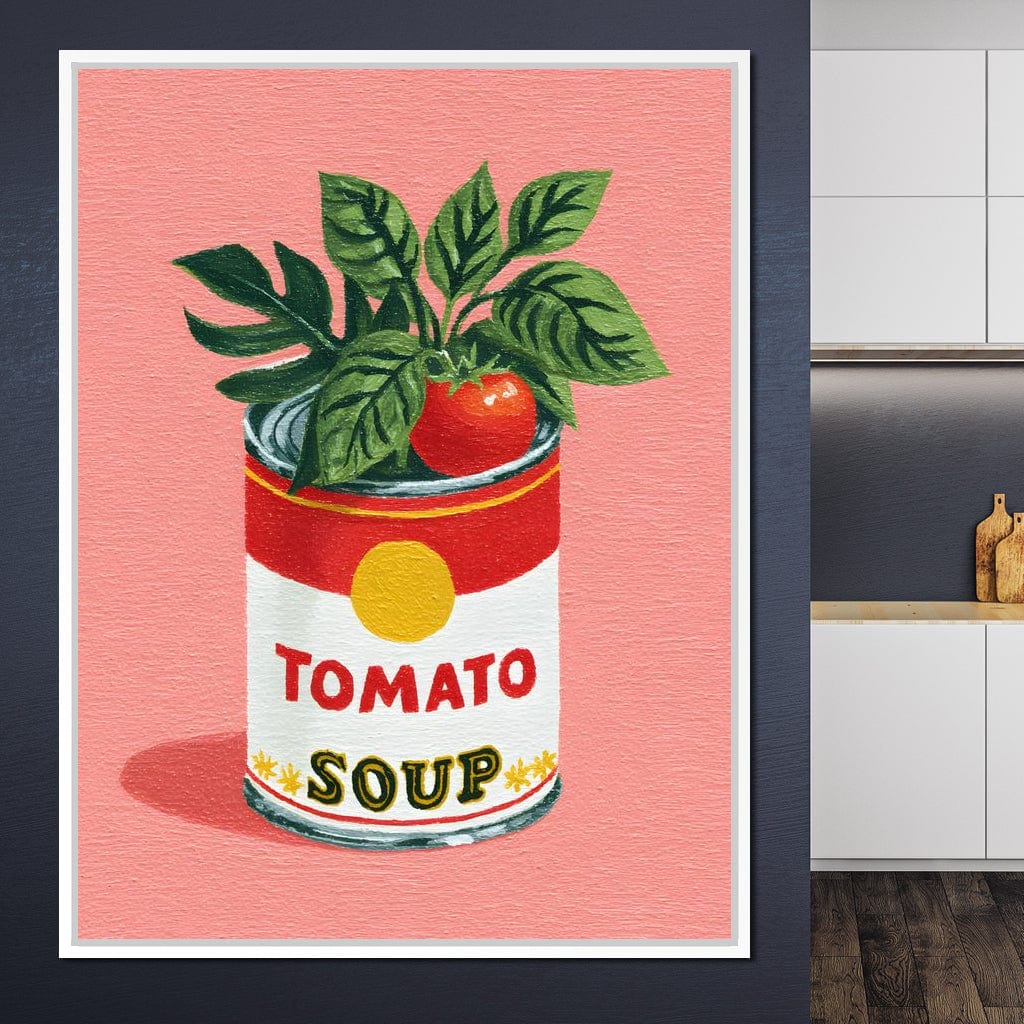 Pop Tomato Soup Garden Can Canvas Wall Art