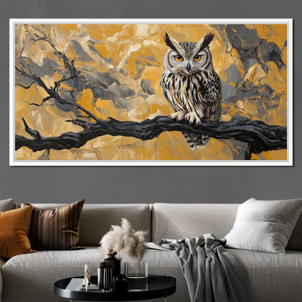 Majestic Owl Essence of Autumn Canvas Wall Art