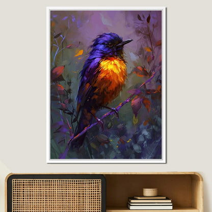 Majestic Twilight Bird Perched Canvas Wall Art