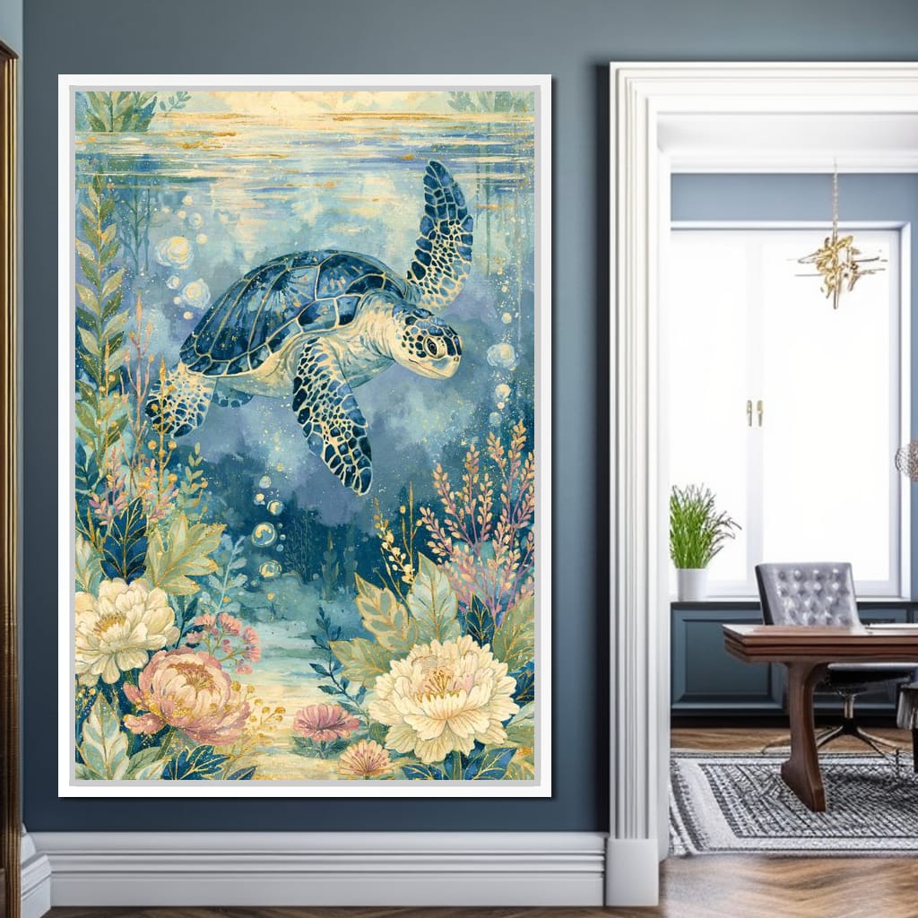 Silent Passage Through The Deep Sea Canvas Wall Art