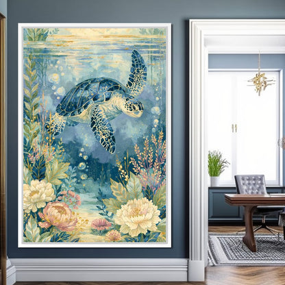Silent Passage Through The Deep Sea Canvas Wall Art