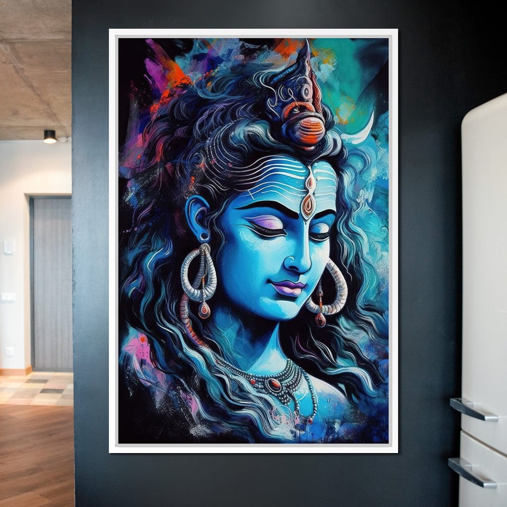 Lord Shiva's Contemplation Canvas Wall Art