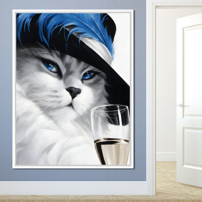 Glamour Feline Elegance Canvas Wall Art