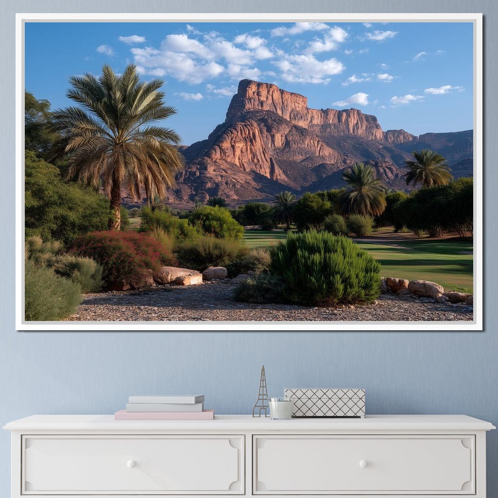 Desert Oasis Mesa Sunrise Canvas Wall Art