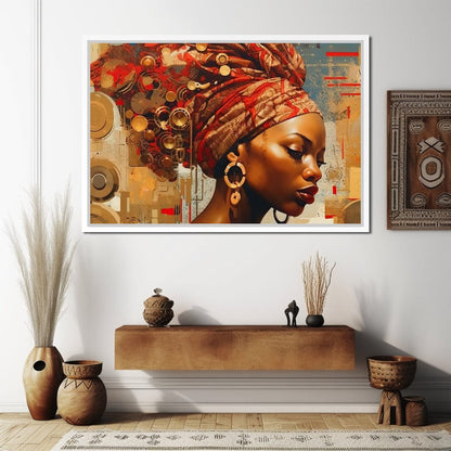 African Portrait Dingane Canvas Wall Art