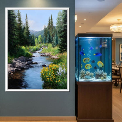 Alpine Creek Wildflower Trail Canvas Wall Art