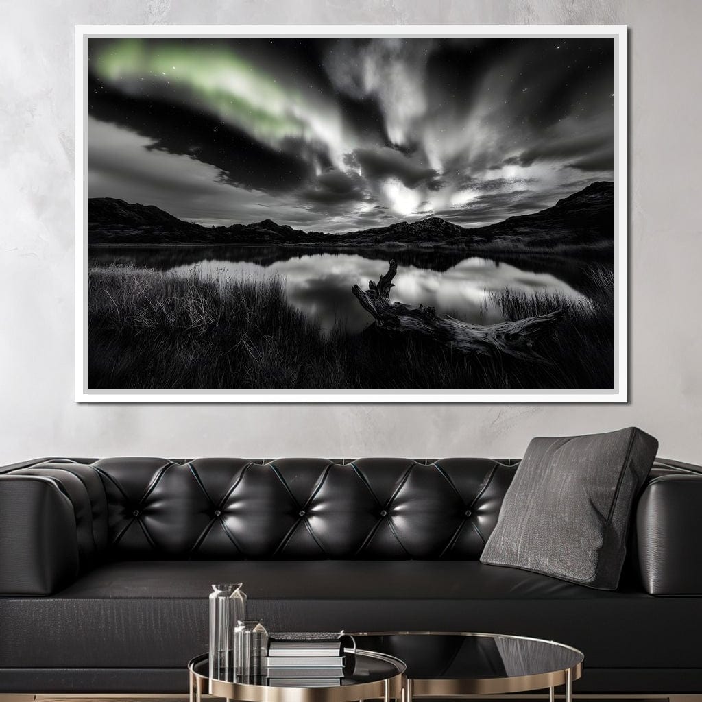 Eternal Wilderness Light Green Glow Canvas Wall Art