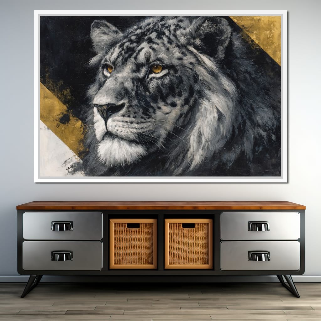 Golden Eyed Lion King Canvas Wall Art