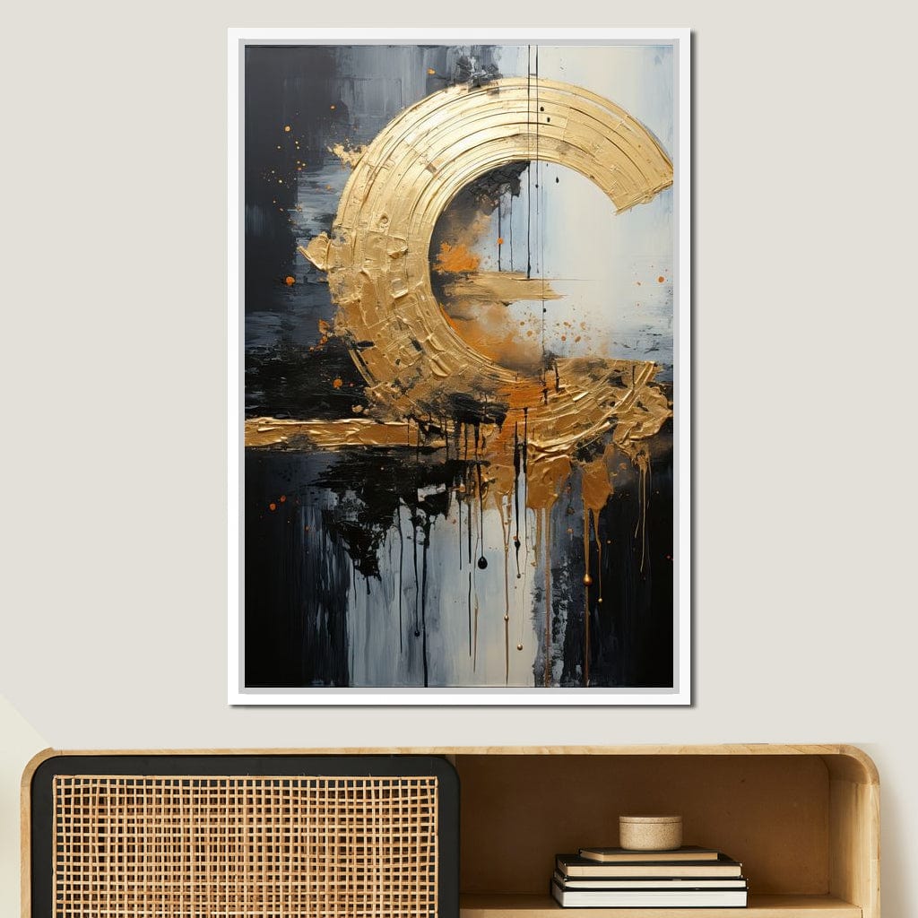 Golden Auroral Echoes Canvas Wall Art