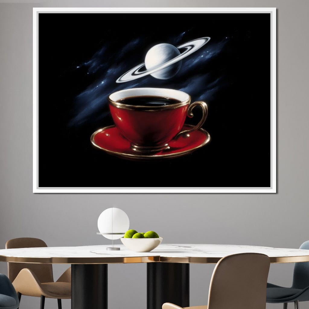 Planetary Coffee Dreamscape Canvas Wall Art