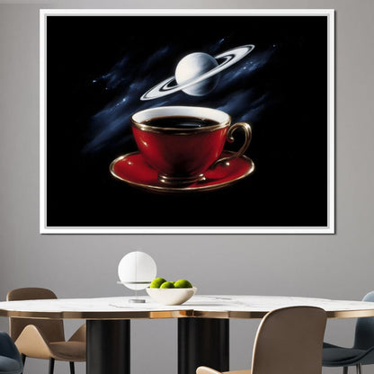 Planetary Coffee Dreamscape Canvas Wall Art