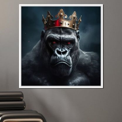 Gorilla Crown Canvas Wall Art
