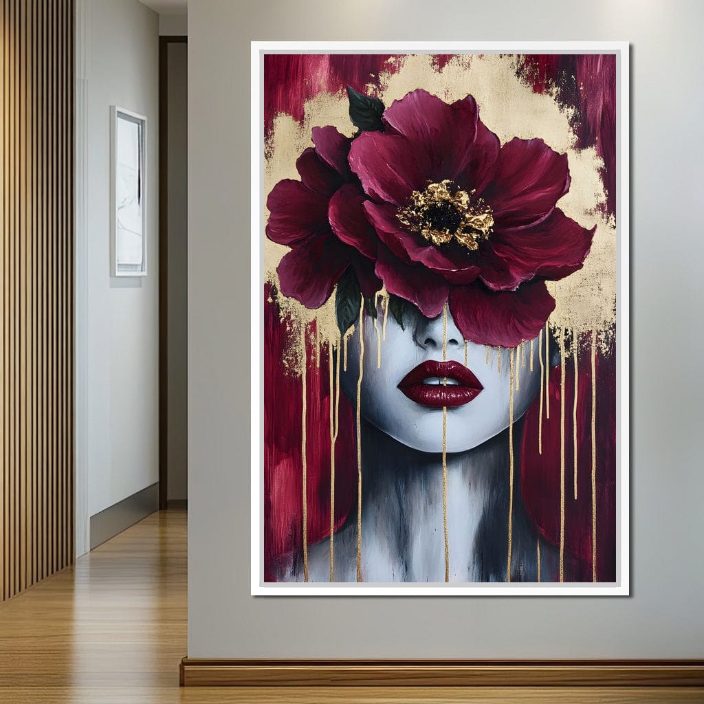 Golden Petals Silent Beauty Canvas Wall Art