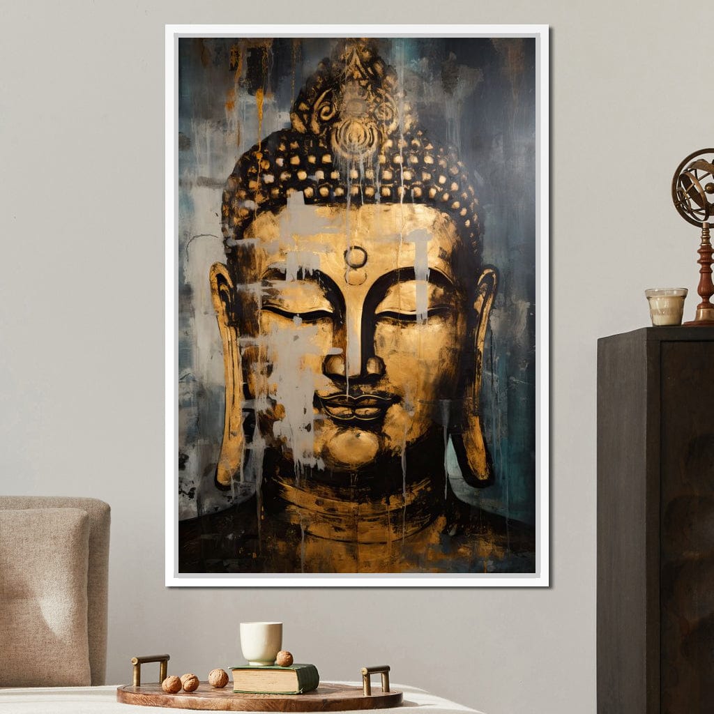 Gracious Golden Buddha Canvas Wall Art