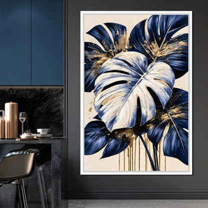 Gilded Foliage Under Midnight Shadows Canvas Wall Art