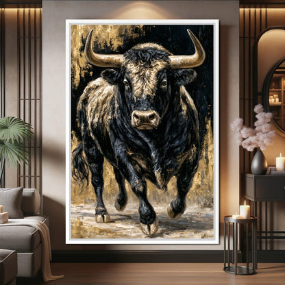 Guardian of the Gilded Plains Canvas Wall Art