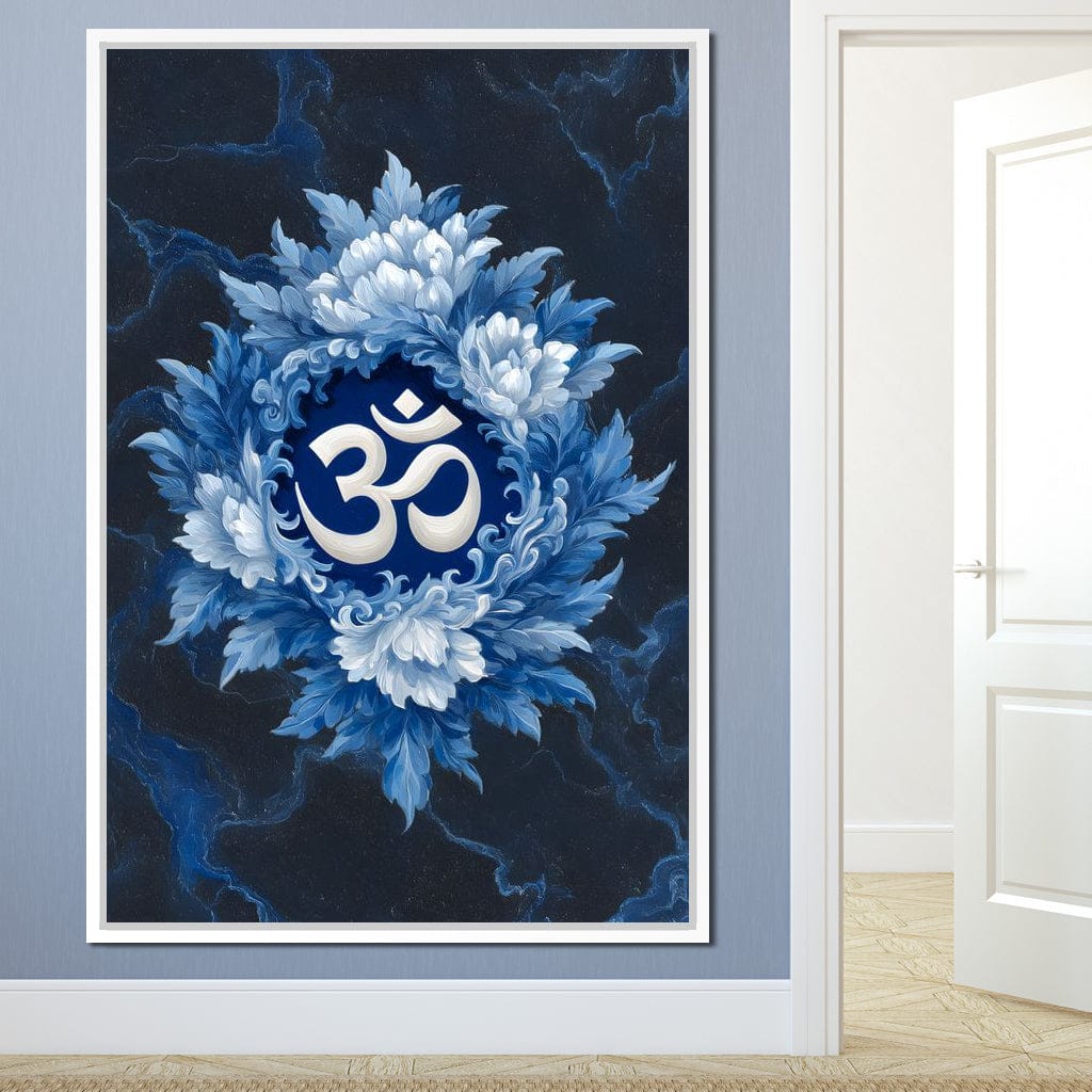 Om Lotus Blossom Meditation Mark Canvas Wall Art