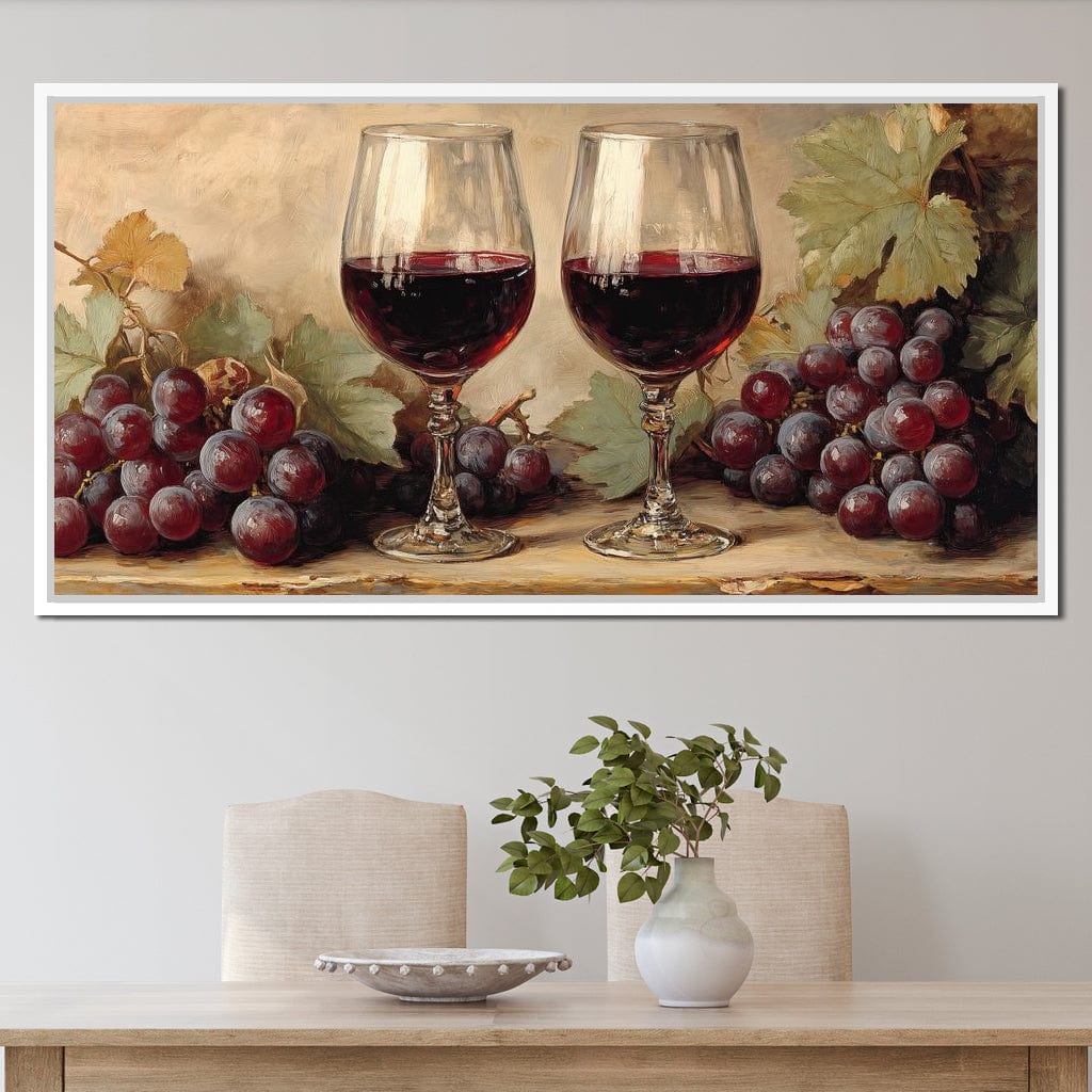 Wine Lovers Vineyard Charm Canvas Wall Art
