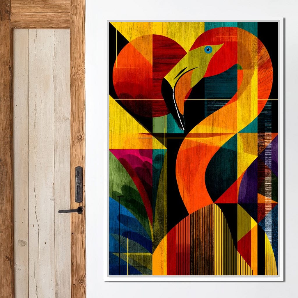 Chromatic Crane Impressions Canvas Wall Art