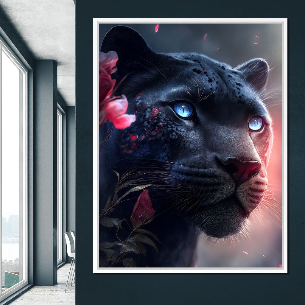 Black Panther Pink Canvas Wall Art