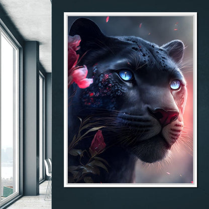 Black Panther Pink Canvas Wall Art