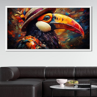 Tucan Tourist Canvas Wall Art