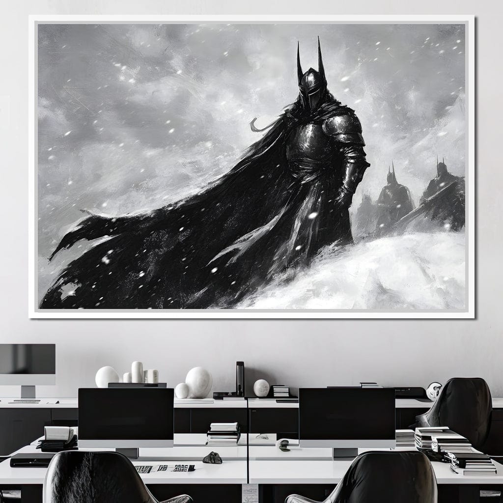 Knight of Winter Shadows Canvas Wall Art