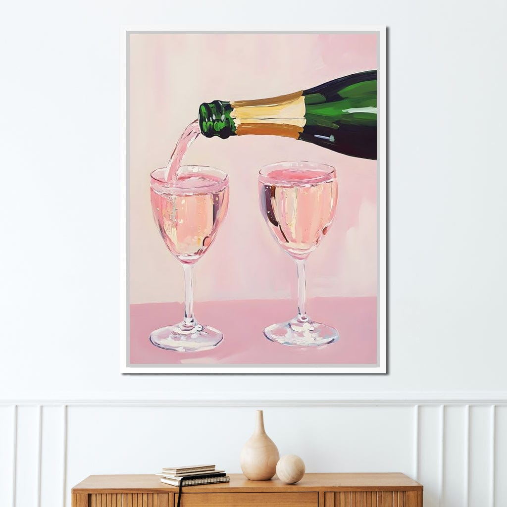 I Only Drink Champagne Canvas Wall Art