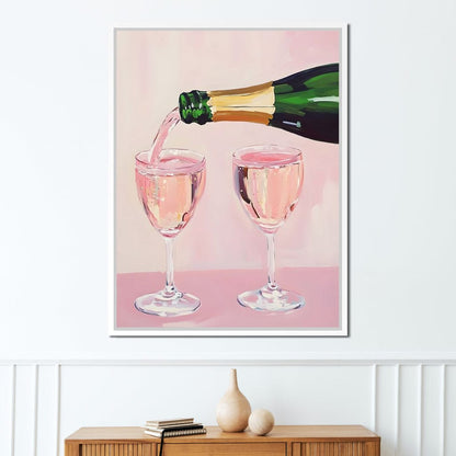 I Only Drink Champagne Canvas Wall Art