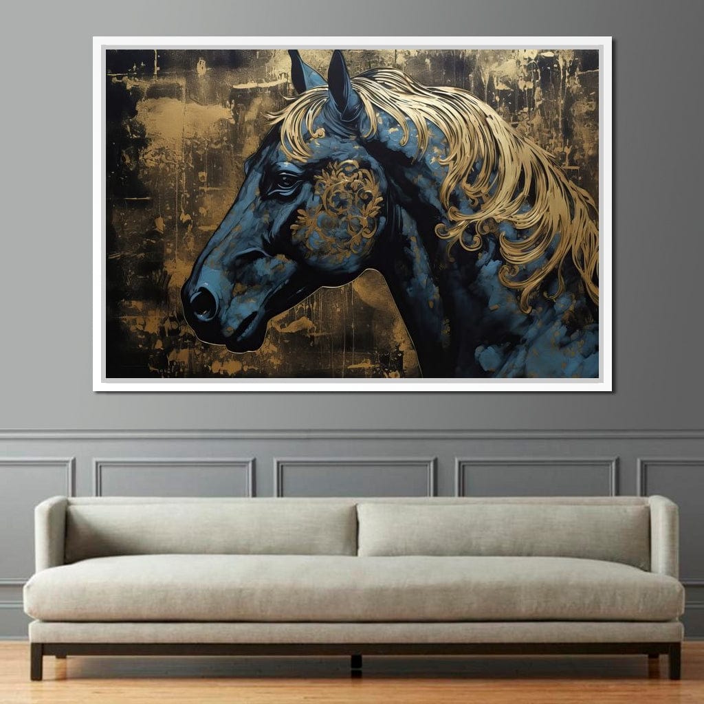 Gilded Royal Horse Canvas Wall Art