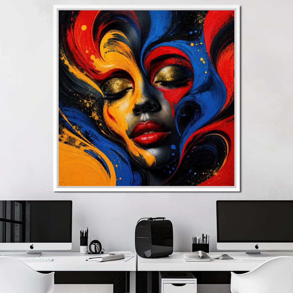 The Face Becomes Emotion Canvas Wall Art