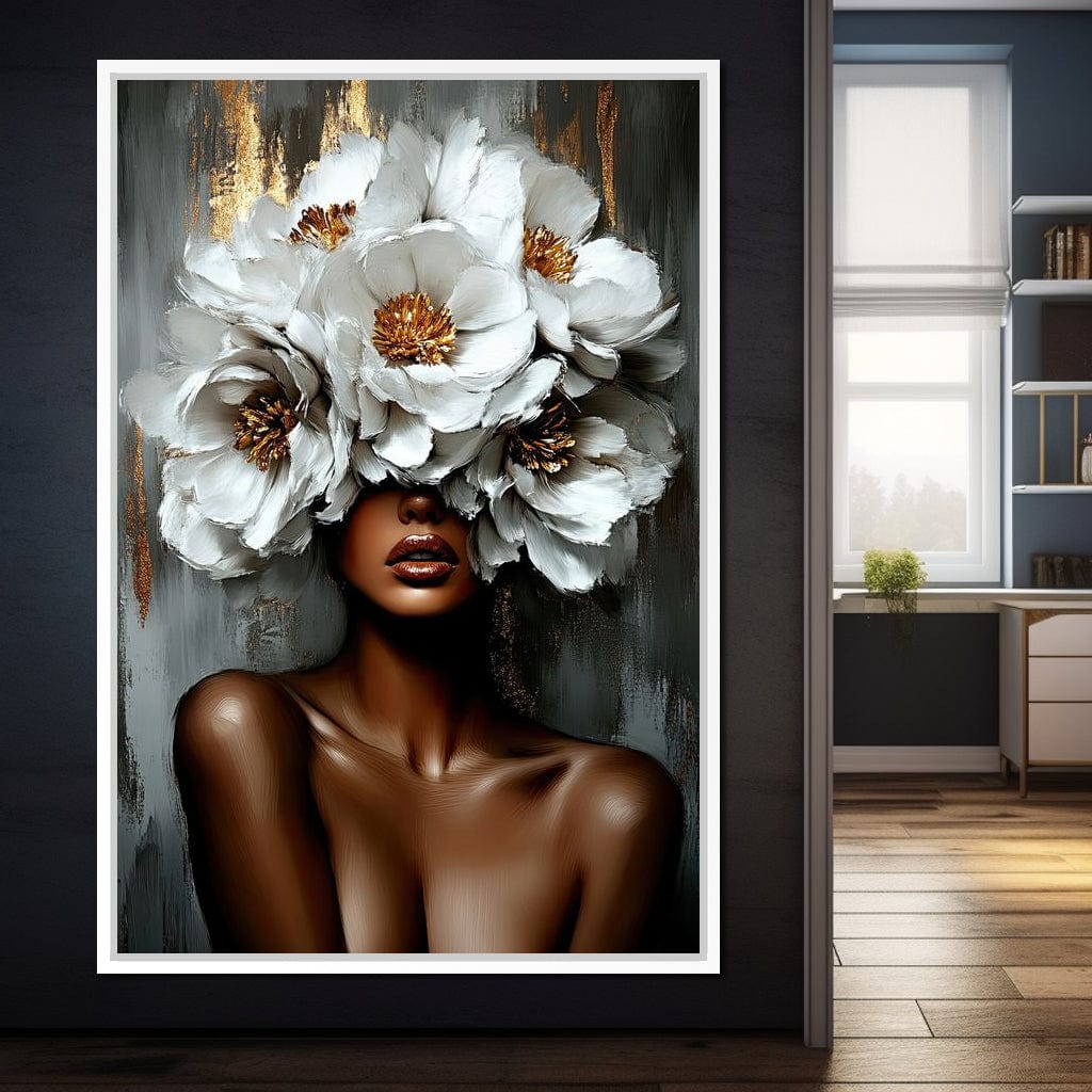Golden Petals of Grace Canvas Wall Art