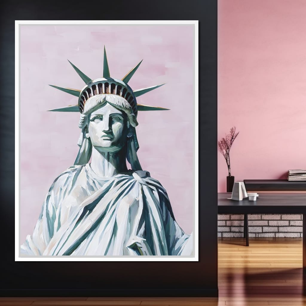 Liberty Crown Pastel Sky Canvas Wall Art