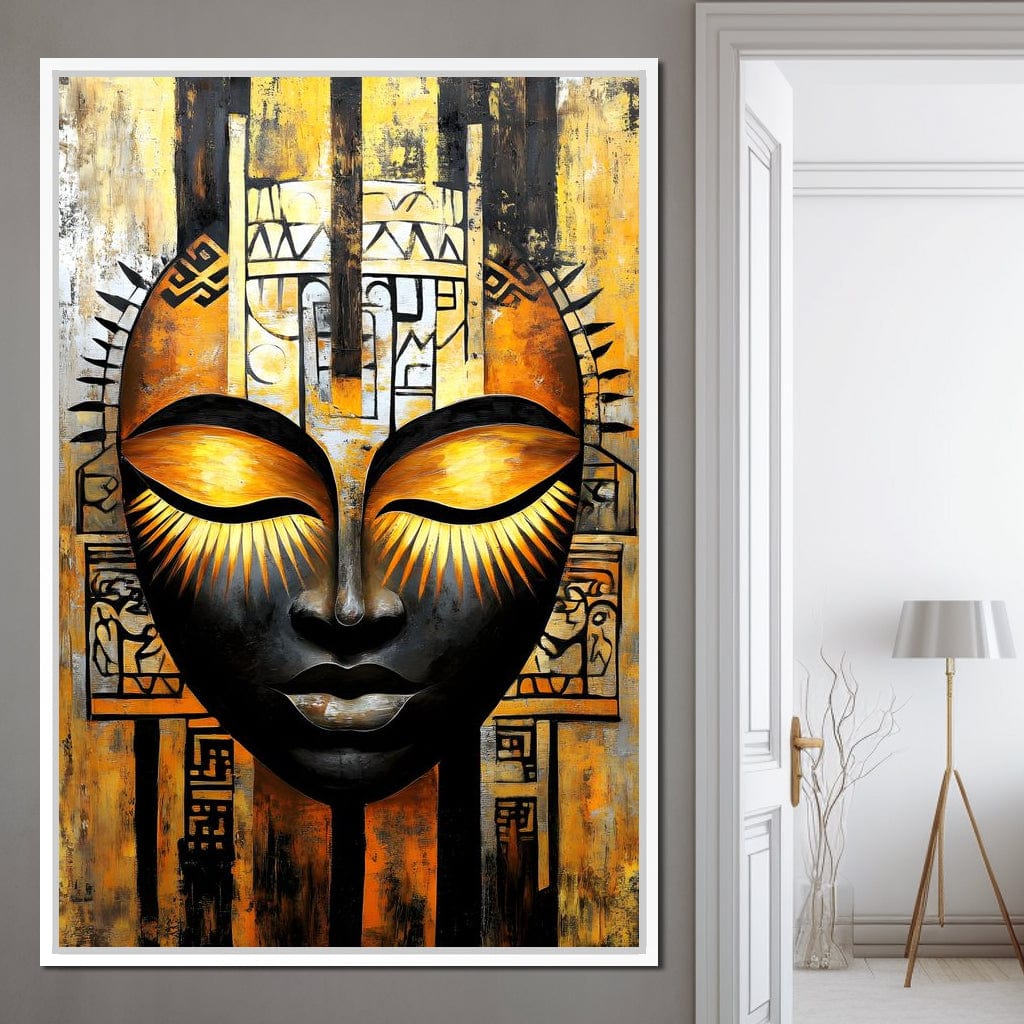 Radiant Golden Guardian Canvas Wall Art