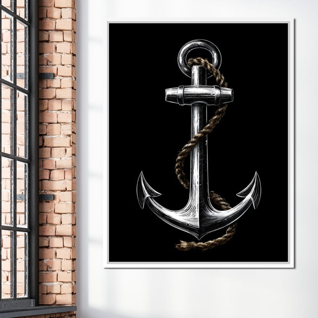 Heavy Iron Anchor Canvas Wall Art